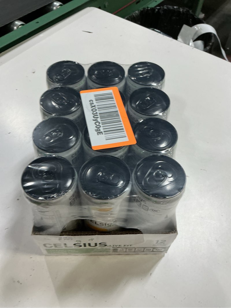 Condition photo showing Good Condition for EXP :09/2025) CELSIUS Sparkling Lemon Lime, Sugar Free Energy Drink, 12 Fl Oz (Pack of 12)