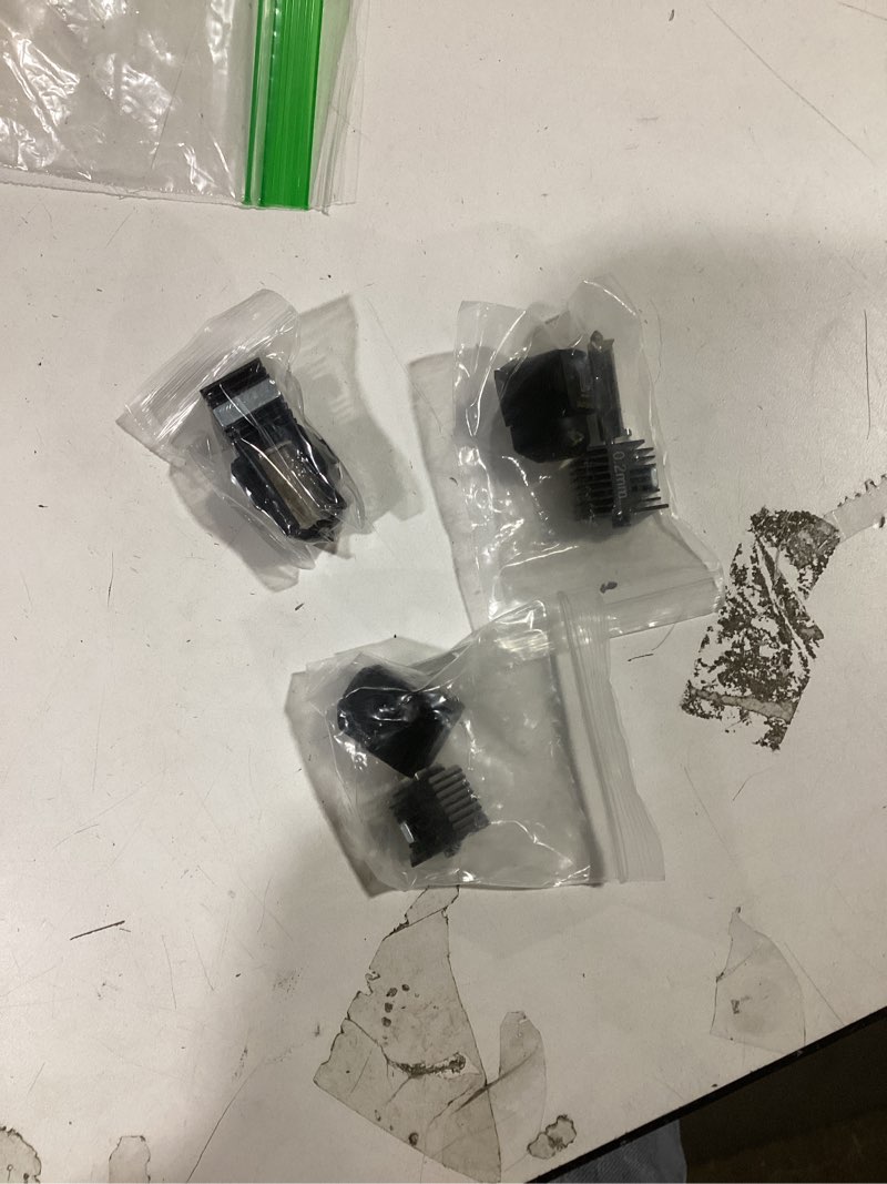 Condition photo showing As Is for 3pac A1 Mini/A1 Hotend Print Head Hot End Kit 0.2mm+0.4mm+0.6mm Extruder Upgrade High Temperature 0.4 mm Hardened Steel Nozzle Replacement with Silicone Cover Sock for Bambu Laboratory 3D Printer 3pcs a1 min hotend