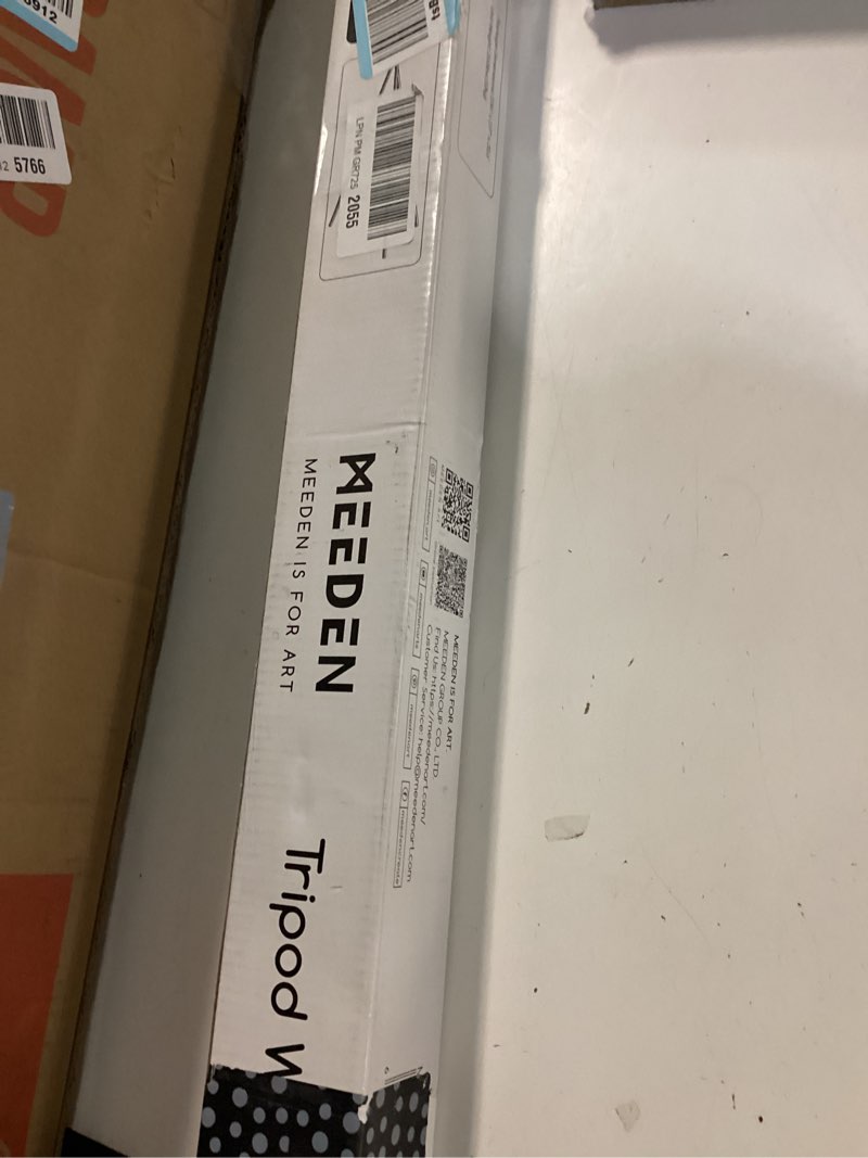 Condition photo showing New/Like New for meeden wood easel stand for display: wooden display tripod stand for posters pictures paintings - wedding decor holder for welcome sign natural color