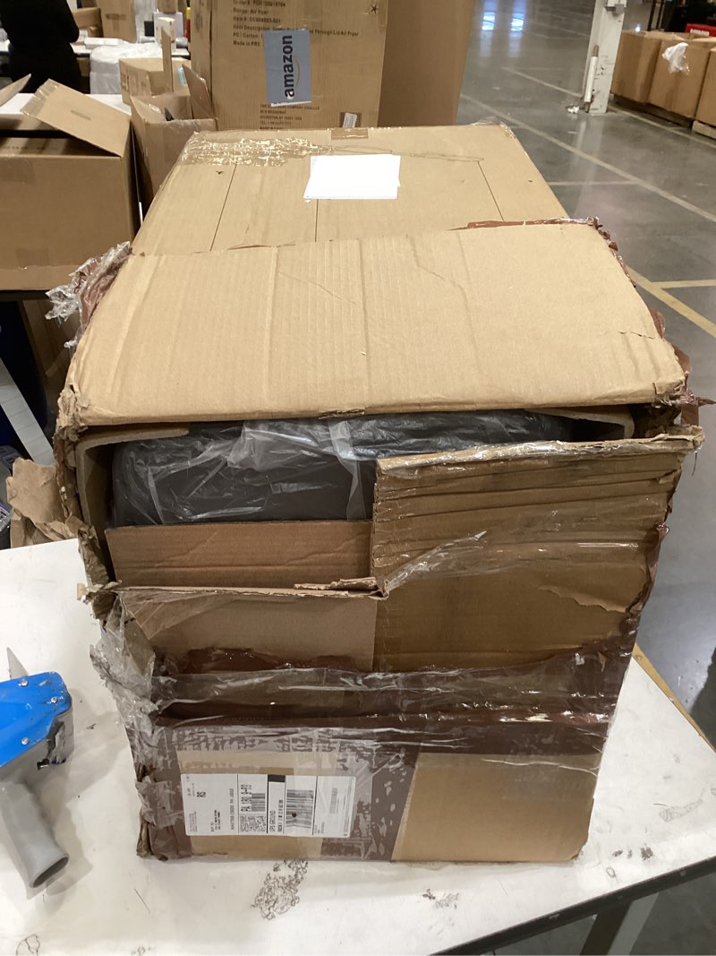 Condition photo showing Good Condition for simpli-magic 60 liter / 16 gallon rectangular hands-free dual compartment recycling kitchen step trash can with soft-close lid, brushed stainless steel (38l x 22l capacity) recycle bin-2024