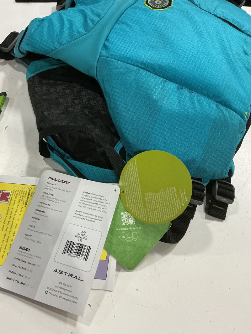 Condition photo showing New/Like New for astral women's layla life jacket pfd for whitewater  sea  touring kaya