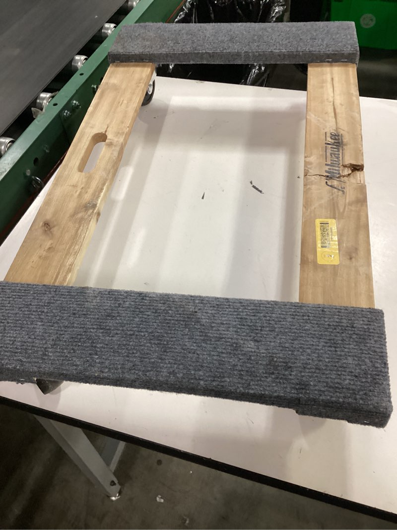 Condition photo showing As Is for milwaukee 1000 lb. capacity furniture dolly