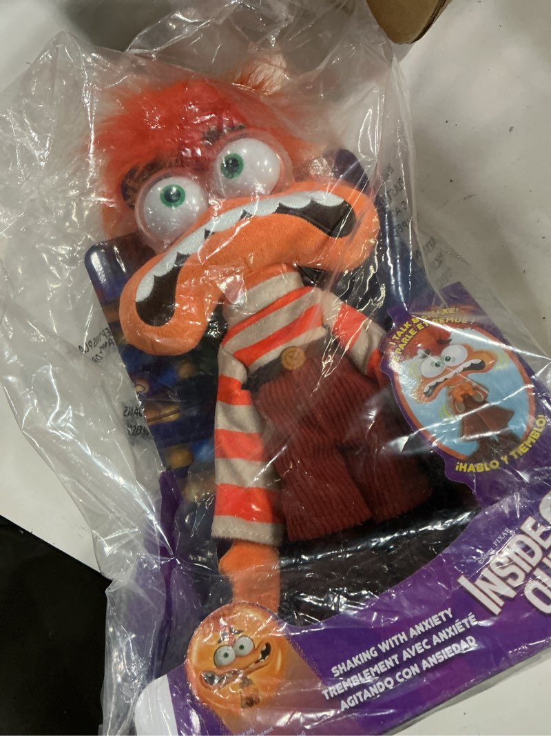 Condition photo showing New/Like New for Inside Out 2 Shaking With Anxiety Feature Plush, Kids Toys for Ages 3 Up by Just Play