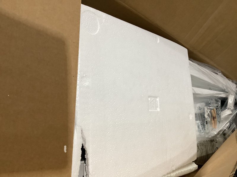 Condition photo showing Good Condition for sweetcrispy electric standing desk adjustable height, 48x24 inch sit stand up home office desks computer workstation pc work table with 3 memory preset splice wood board metal frame, white white 48x24 inch