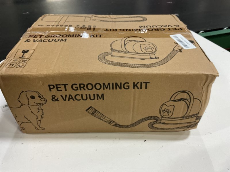 Condition photo showing New/Like New for dog grooming kit, pet grooming vacuum with pet clipper nail grinder, dog hair vacuum with 6 pet grooming tools for dogs cats shedding grooming