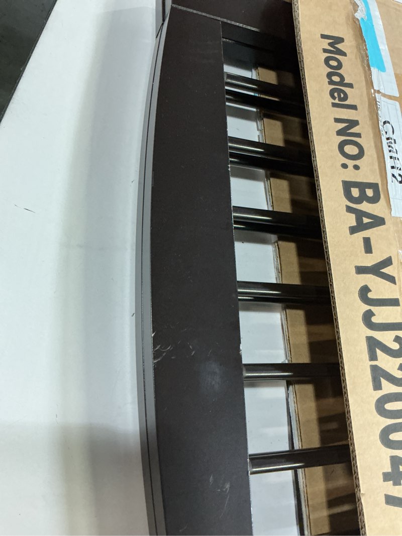 Condition photo showing Good Condition for Freestanding Pet Gate for Dogs, Foldable Wooden Dog Gate for House, Indoor Pet Barrier for Stairs, Doorways, Support Feet Included, 24" Height 2 Panels, Brown 24" Height-2 Panel Dark Brown