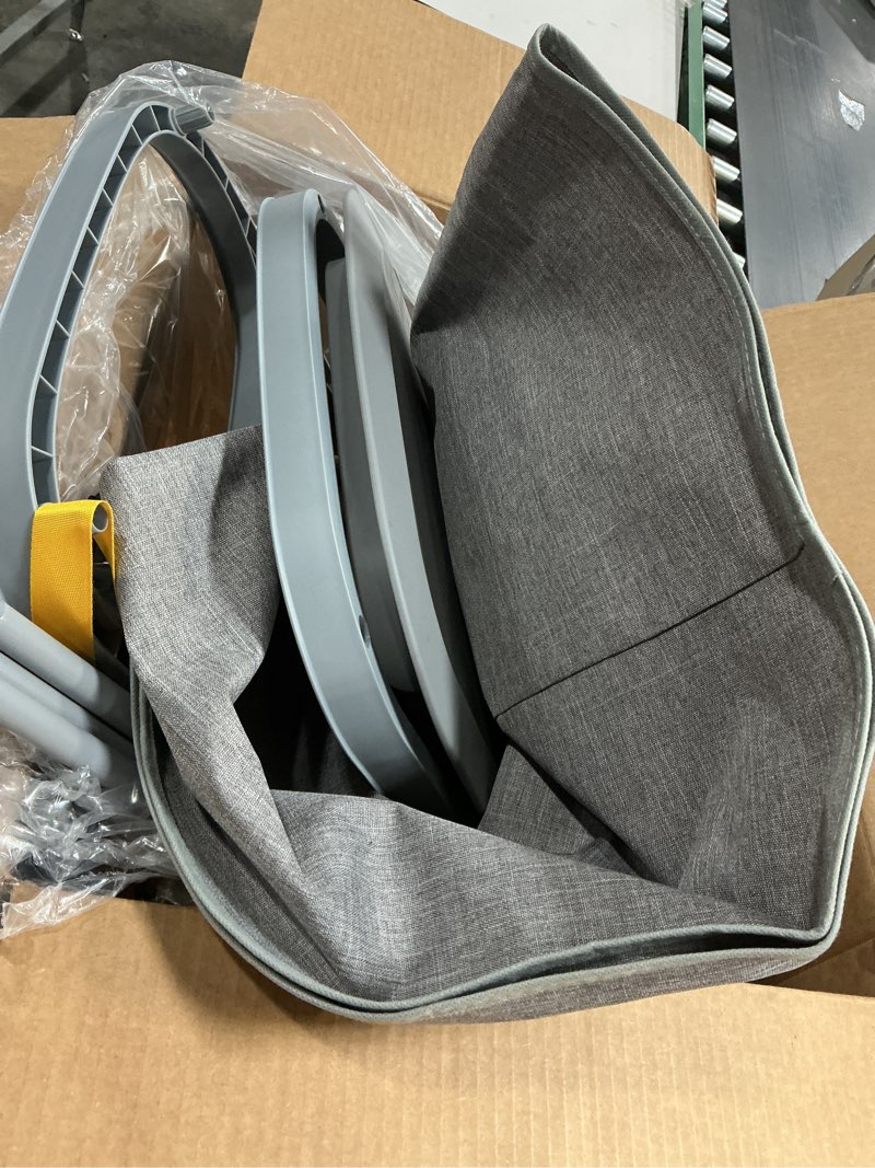 Condition photo showing As Is for Joseph Joseph Tota Trio 90 liter/23.8 gallon Laundry Hamper Separation Basket with lid, 3 Removable Washing Bags with Handles- Gray Trio Grey 90L