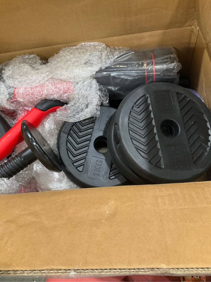 Condition photo showing Good Condition for adjustable dumbbell, 20/30/40/60/80lbs dumbbells set, 4-in-1 free weights for women/men workout equipment used as barbell/kettlebells/push up stand for home gym upgrade 20lbs (10lbs*2)