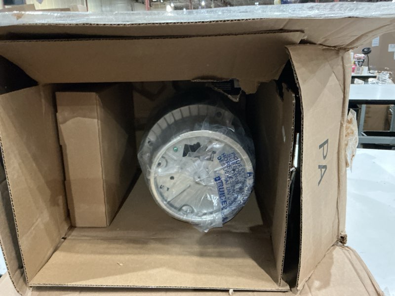 Condition photo showing As Is for insinkerator evolution 1.0hp led garbage disposal, advanced series continuous feed food waste disposer with antimicrobial led accessory garbage disposal flange