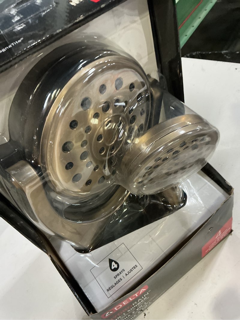 Condition photo showing Good Condition for 1k+ views last week delta hydrorain 4.0 -spray champagne bronze 7.88-in round high pressure shower head with handheld combo 2.5 gpm item #5462032 | model #75698dcz