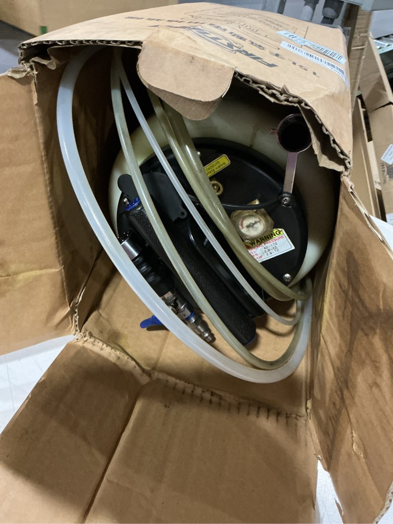 Condition photo showing As Is for firstinfo a1106usy5 patented third generation 15l taiwan pneumatic/manual oil vacuum extractor | safety pressure gauge | 51 inch tube | 11.8 feet tubes length | thinnest tube