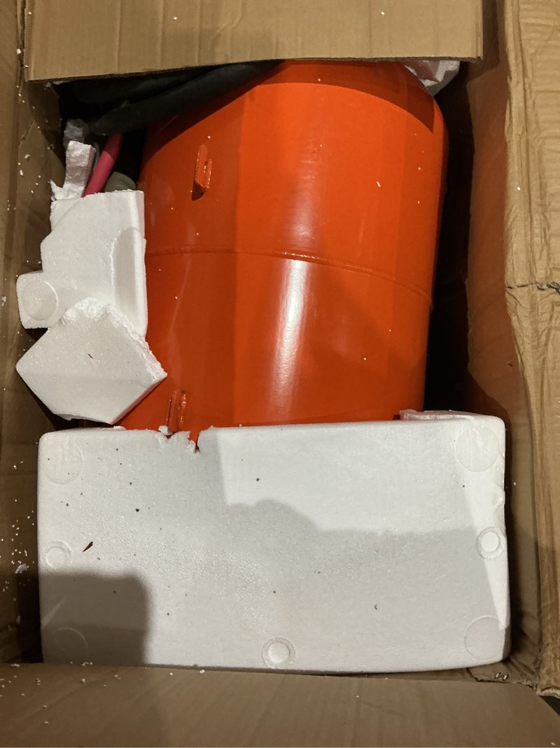 Condition photo showing As Is for vevor 20 gallon sand blaster, 60-110 psi high pressure sandblaster, portable abrasive blasting tank, air sand blasting kit with 4 ceramic nozzles and oil-water separator for paint, stain, rust removal
