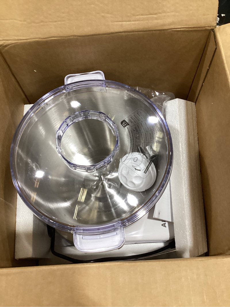 Condition photo showing As Is for aiziyo doughchief, 7.4qt dough maker, dough mixer with ferment function, 304 stainless steel bowl, removeable lid, face-up touch panel, electric dough proofing box for pizza & bread white 7.4 qt
