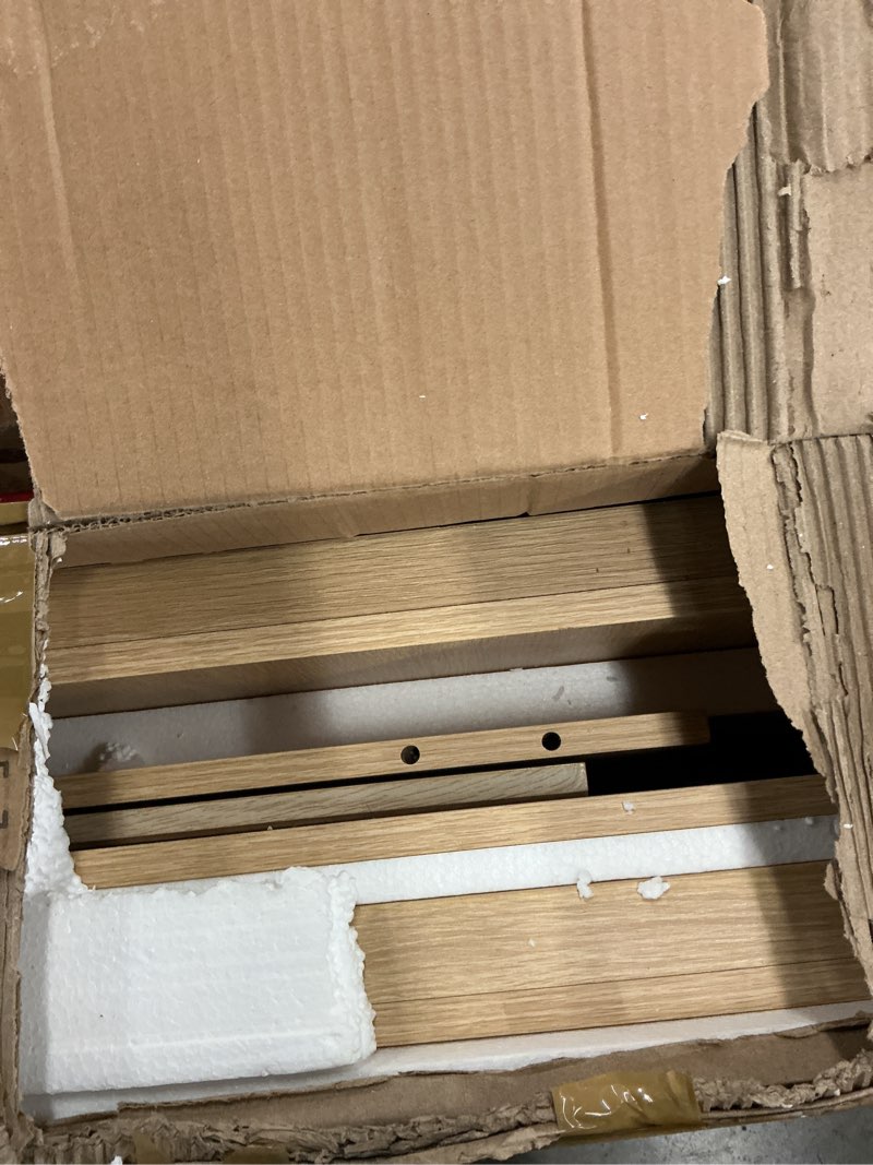 Condition photo showing As Is for 70.8" Dining Table for 6 8 10, Modern Dining Room Table with Storage, Wood Kitchen Table with Fluted