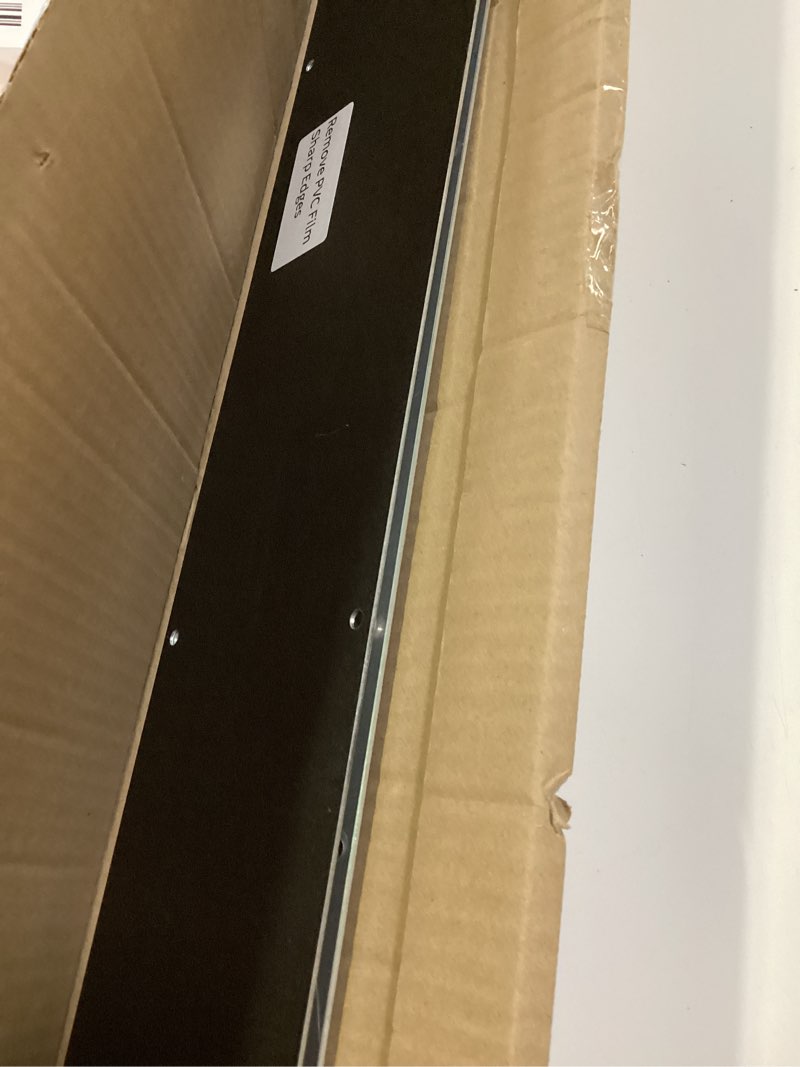 Condition photo showing Good Condition for 2 Pcs Door Kick Plates - 6 x 30 Inches Kick Plates for Exterior Interior Doors Protection Decor, 1.5mm (1/16 Inch) Thickness Rectangular Aluminum Door Push Plate (Black) 6 x 30 Inch Black