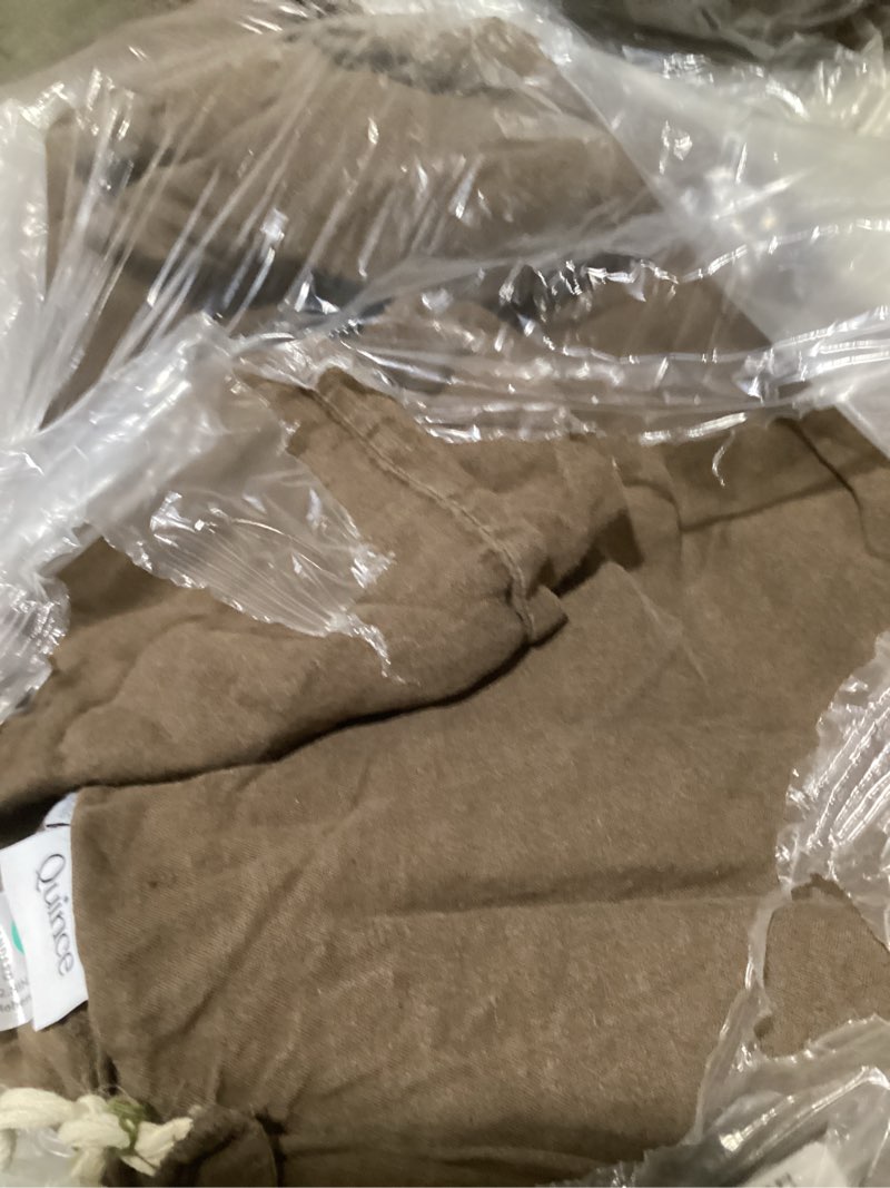 Condition photo showing Good Condition for european linen duvet cover set, king/cal king, espresso