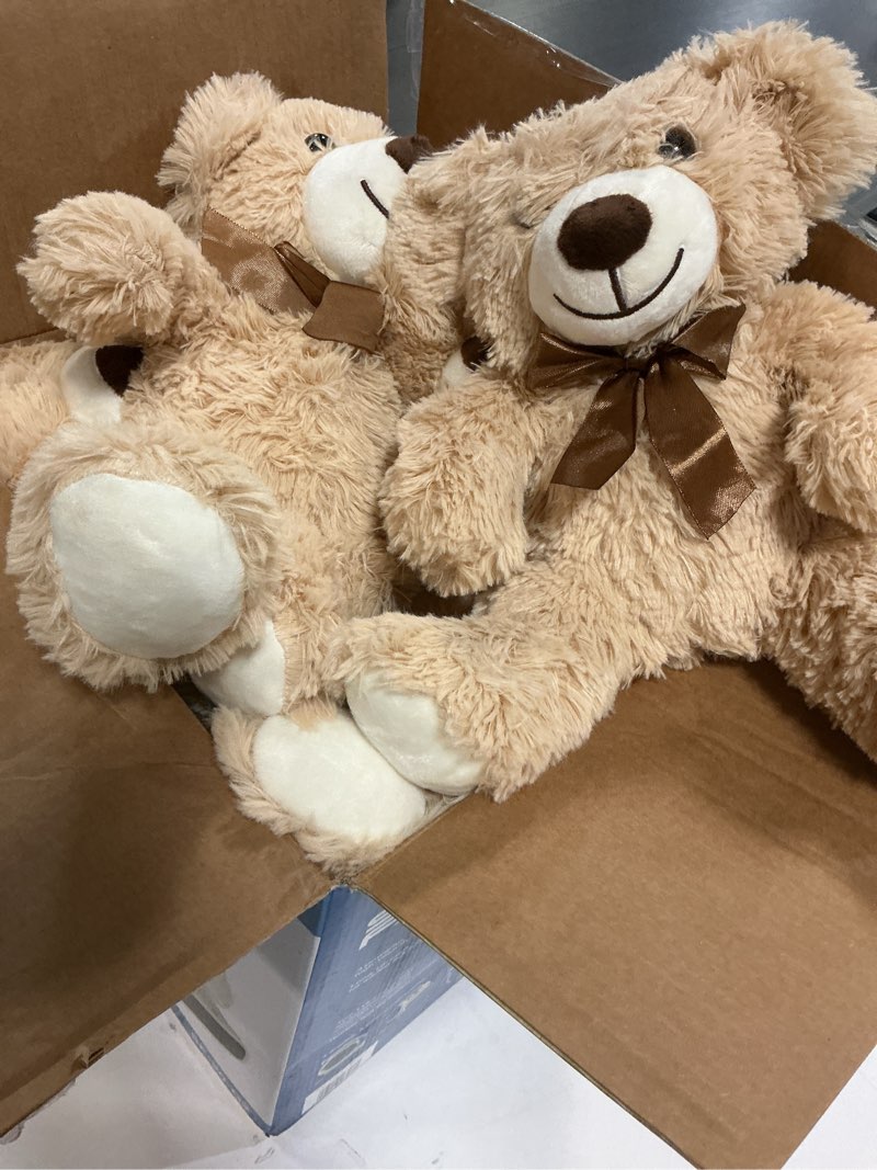 Condition photo showing Good Condition for Zhanmai 12 Pcs 14 Inch Bear Stuffed Animal Bulk Operation 2025 Graduation Gifts Bulk Plush Stuffed Bear for Bridal Anniversary Shower Gifts(Light Brown)