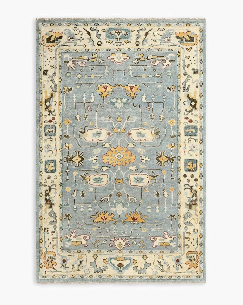  Quince Artemis Hand-Knotted Wool Rug in Light Blue 3”x5 “ 