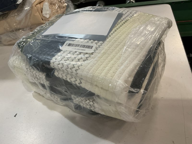Condition photo showing Good Condition for 4 pack storage baskets for organizing, 12''lx9''wx8''h woven baskets for storage toys, towels, books, and clothes, cotton rope basket for shelves with handle (white & black)