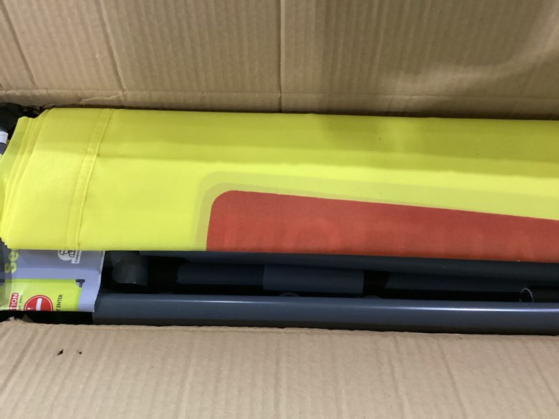 Condition photo showing New/Like New for 4 panels safety barricade,7.8 ft foldable security sign barrier,heavy duty pvc frame barricade, do not enter" gate high visibility caution symbol crowd control