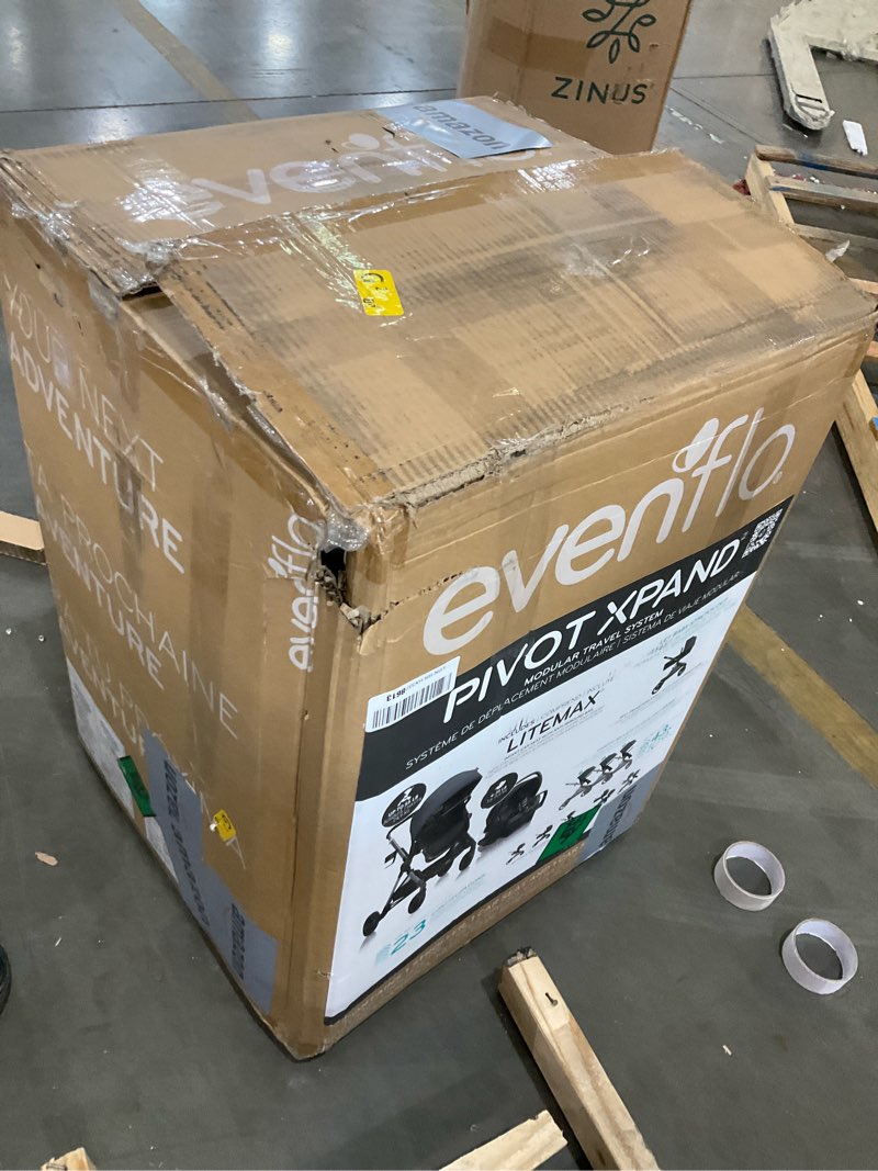 Condition photo showing Good Condition for evenflo pivot xpand modular travel system with litemax infant car seat with anti-rebound bar (sabino gray)