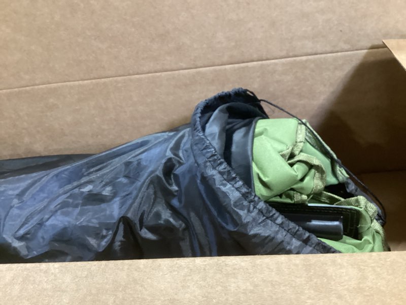Condition photo showing Good Condition for outdoor 3-layer padding high back moon chair with thick cotton, 600d oxford fabric, portable folding camping chair with side pocket, supports up to 300lbs (green)