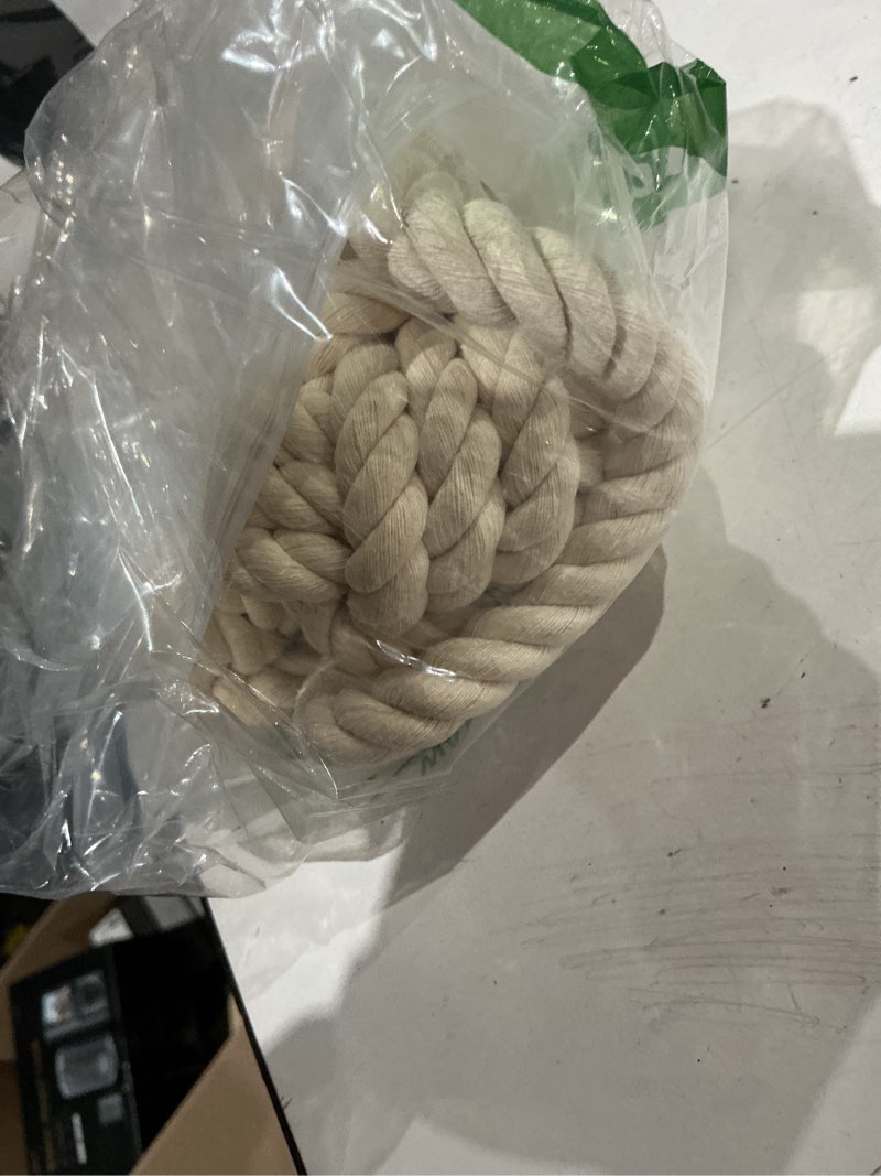 Condition photo showing Good Condition for melaluxe 4 pack curtain tiebacks - heavy duty curtain rope tieback, handmade rural decorative curtain holdbacks (beige) beige 4 pack