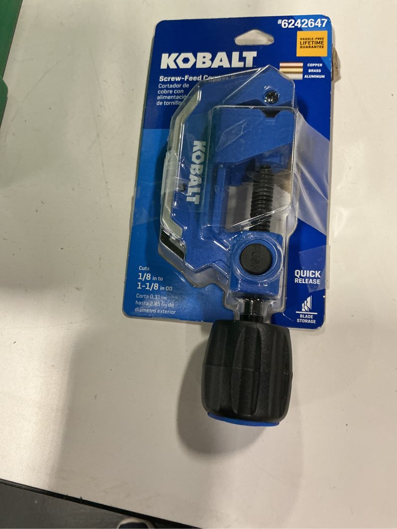 Condition photo showing As Is for Kobalt 1/8-in to 1-1/8-in Copper tube cutter