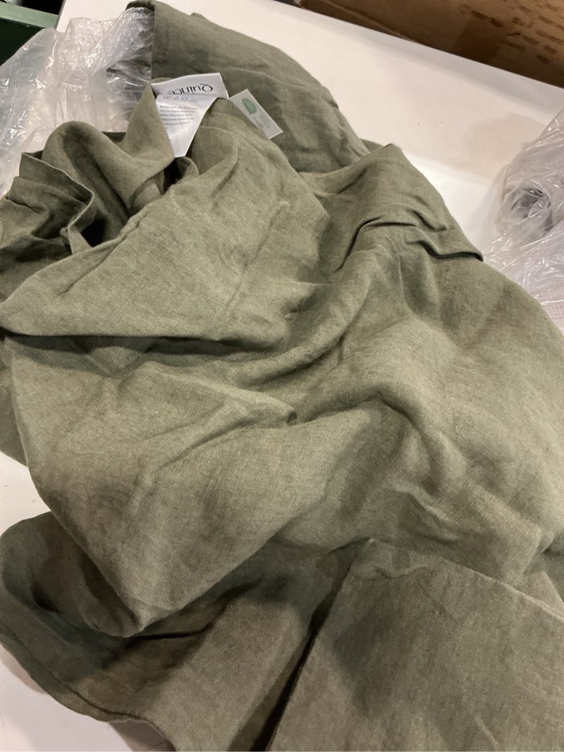 Condition photo showing Good Condition for european linen sham set solid: willowleaf size: king 