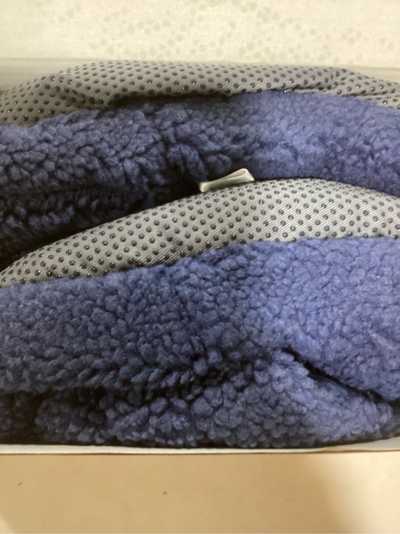 Condition photo showing New/Like New for REVIX Microwavable Booties for Cold Feet Moist Heat Therapy, Heated Slippers Women & Men for Soothing Cold Foot, Microwavable Foot Warmers, Non-Slip Sole & Adjustable Fit, Navy S Navy S/M
