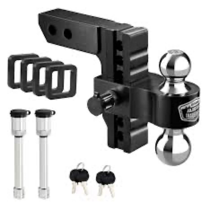 Kohree 6" Adjustable Trailer Hitch Kit Fit 2" & 2.5" Receiver, Drop Hitch with 3 Ball 1-7/8", 2", 2-