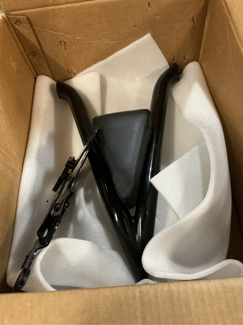 Condition photo showing As Is for aufer detachable rear passenger backrest sissy bar with locked rotary latches clips compatible with for harley touring road king street glide electra glide road glide flhr flhx flht fltr 2009-2025 detachable sissy bar