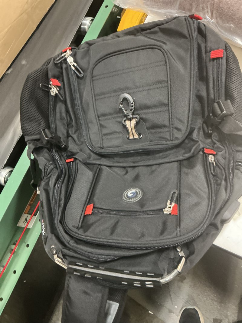 Condition photo showing Good Condition for shrradoo extra large 50l travel laptop backpack with combination lock, college backpack airline approved business work bag fit 17 inch laptops for men women,black black travel backpacks