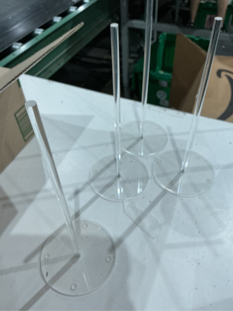 Condition photo showing As Is for henable 4pcs acrylic donut display stand tower - dessert table holder for donuts, bagels & doughnuts - perfect for parties, christmas, birthday & new year