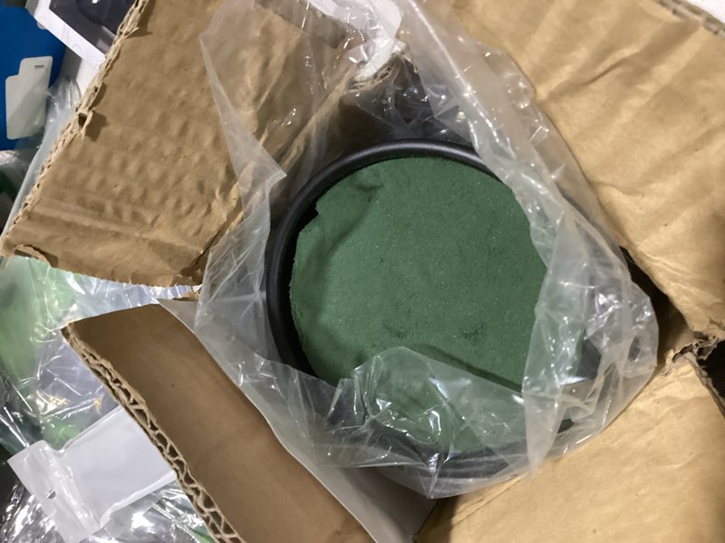 Condition photo showing Good Condition for metal grave vase flower holder in base graveyard vase grave decoration flower foam antique;graveyard;grave