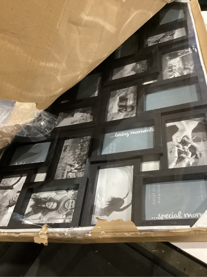Condition photo showing Good Condition for jerry & maggie 4×6 collage frame 24 pictures, picture frames collage wall decor, 24 slot picture frame wall hanging for 6×4 photo, black