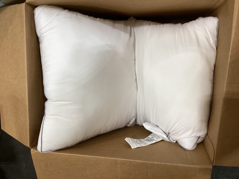 Condition photo showing Good Condition for roumea pillows king size set of 2, gusseted bed pillows for sleeping 2 pack, luxury hotel quality, supportive king pillow with soft down alternative for back stomach side sleepers,machine washable king-20"*34" grey