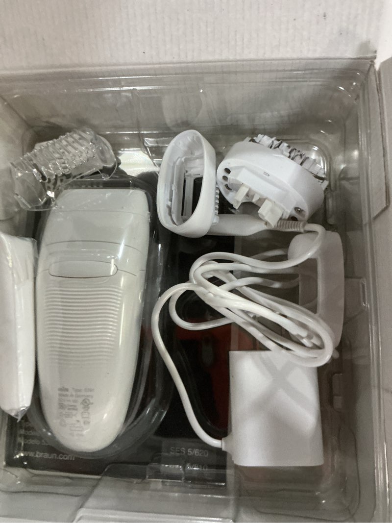 Condition photo showing As Is for Braun Epilator Silk-épil 5 5-620, Hair Removal Device, Epilator for Women, Shaver & Trimmer, Cordless, Rechargeable, Wet & Dry , 6 Piece Set