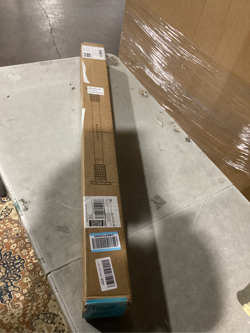 Condition photo showing Good Condition for Extra Long Tension Curtain Rod 51-168 In (4-14Ft), Heavy Duty Outdoor Curtain Rod No Drilling for Patio, Shower Curtain Rods for Bathroom, Adjustable Spring Curtain Pole Room Divider, Black 51-168 Inches Black