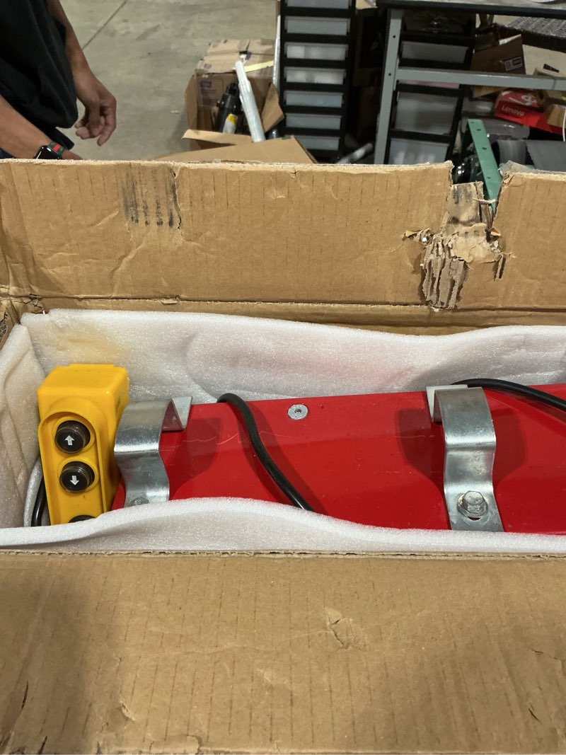 Condition photo showing Good Condition for electric hoist 2 in 1,1760lbs electric hoist winch with 98ft wireless control&wired remote control,110v electric hoist 59ft/29.5ft lifting height for garage warehouse factory,single/double slings 1760lbs 2 in 1 electric hoist