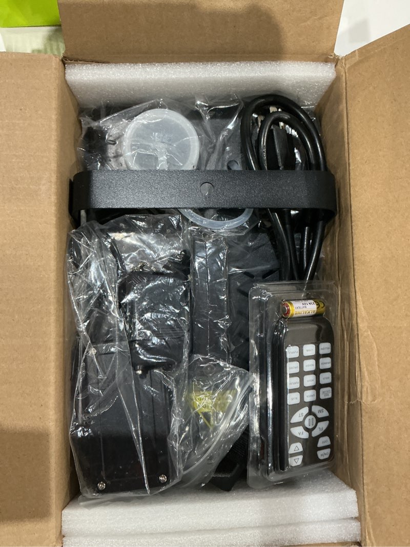 Condition photo showing Good Condition for fog machine, smoke machine with disco ball lights, 600w and 4000cfm with 13-color led effects, wired and wireless remote controls, ideal for indoor, outdoor, halloween, wedding, and parties