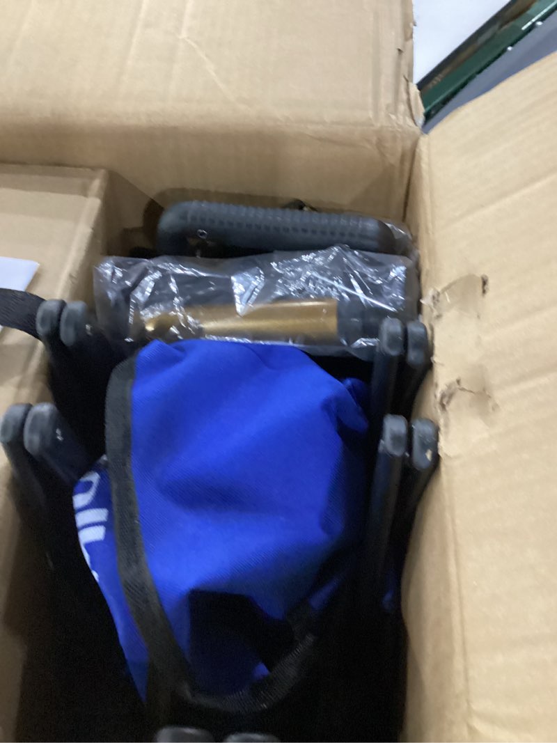 Condition photo showing Good Condition for Missing pump ** 51\\\" Beach Wagon with 10\\\" PU Balloon Wheel,440LBS Beach Cart with Rear Tailgate, Foldable Wagon for Sand, Grass and Gravel,Blue (Pump Included)