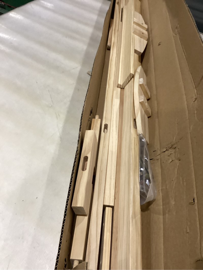 Condition photo showing Good Condition for refurbished adjustable natural pine wooden painting basic easel, pine art easel stand hold up to 43'', painting canvas for wedding sign and poster, drawing for adults, begginners and students-new type 1