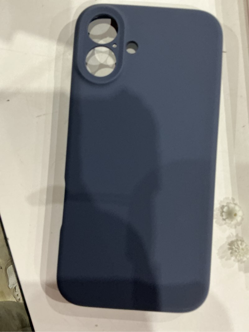 Condition photo showing Good Condition for vooii compatible with iphone 16 plus case, liquid silicone upgrade [camera protection] [soft anti-scratch microfiber lining] shockproof phone case for iphone 16 plus 6.7 inch - navy blue navy blue iphone 16 plus