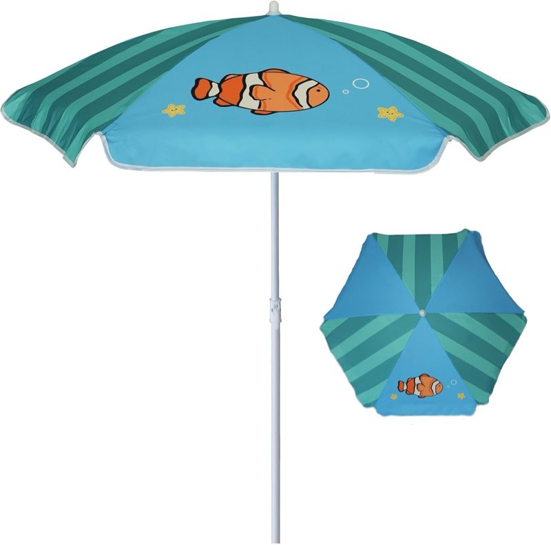 5Ft Seaside Umbrella for Sand Box Water Table - Kids Durable Umbrellas for Child