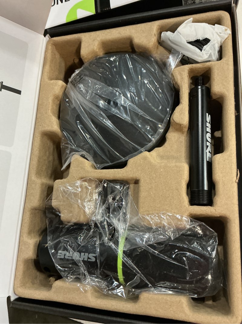 Condition photo showing New/Like New for shure mv6 wired dynamic microphone for gaming, computer, voice, recording, notebook, headset, live streaming, vocals, singing, music, black