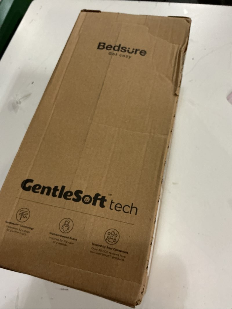Condition photo showing Good Condition for bedsure gentlesoft fleece bed blankets full size light grey - soft lightweight plush fuzzy cozy luxury blanket microfiber, 84x90 inches light grey full (84" x 90")