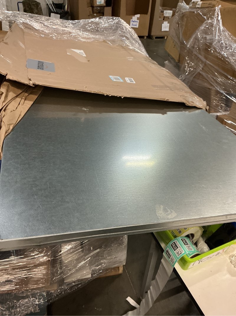 Condition photo showing Good Condition for 47" x 29.13" Metal Replacement Dog Crate Pan Chew Proof Crack Proof Pet Kennel Tray Central Dog Training Crate Pan Pet Supplies, Galvanized, 1" H