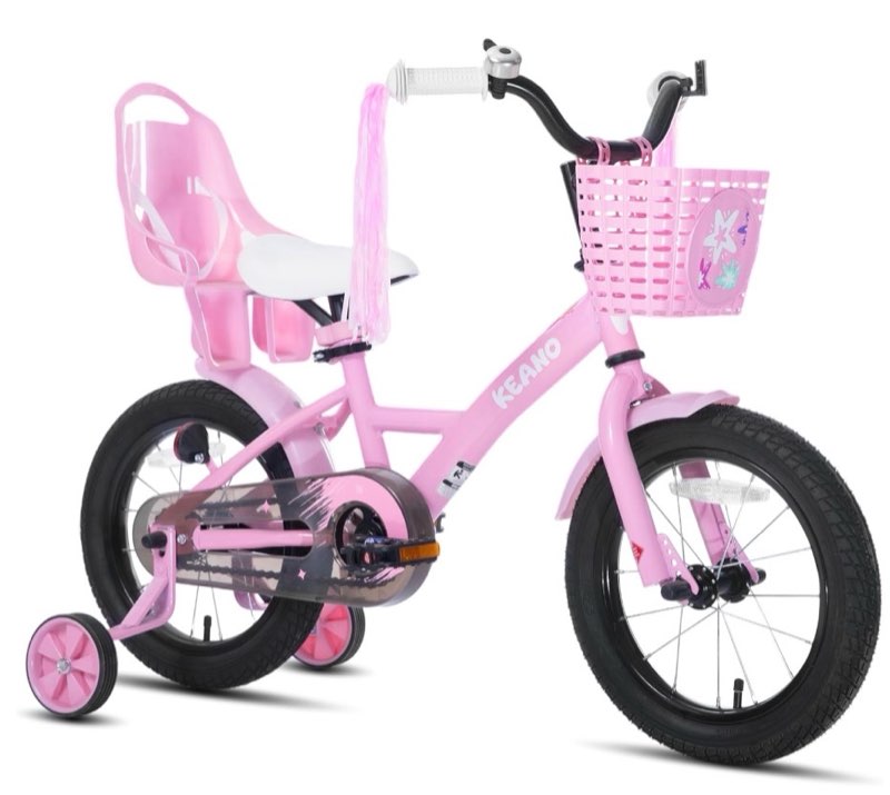 keano zinnia 16 inch kids bike for girls ages 4-6 years, 16 inch girls' bikes with training wheels, 