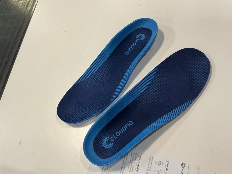 Condition photo showing Good Condition for cloudflo plantar fasciitis insoles for men women,high arch support for pain relief,shoe inserts orthotic for flat feet,work boot insoles for shock absorbing inserts (fit for standing all day) b-m blue men 7-8|women 9-10(275mm)